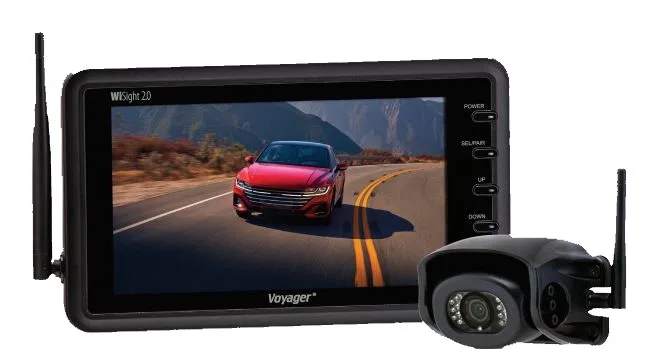 WVSXS70 – ASA Backup Camera, Rear End Mount 7 Inch LCD Color Monitor Integrated Microphone Wide Viewing Angle IR LED ...